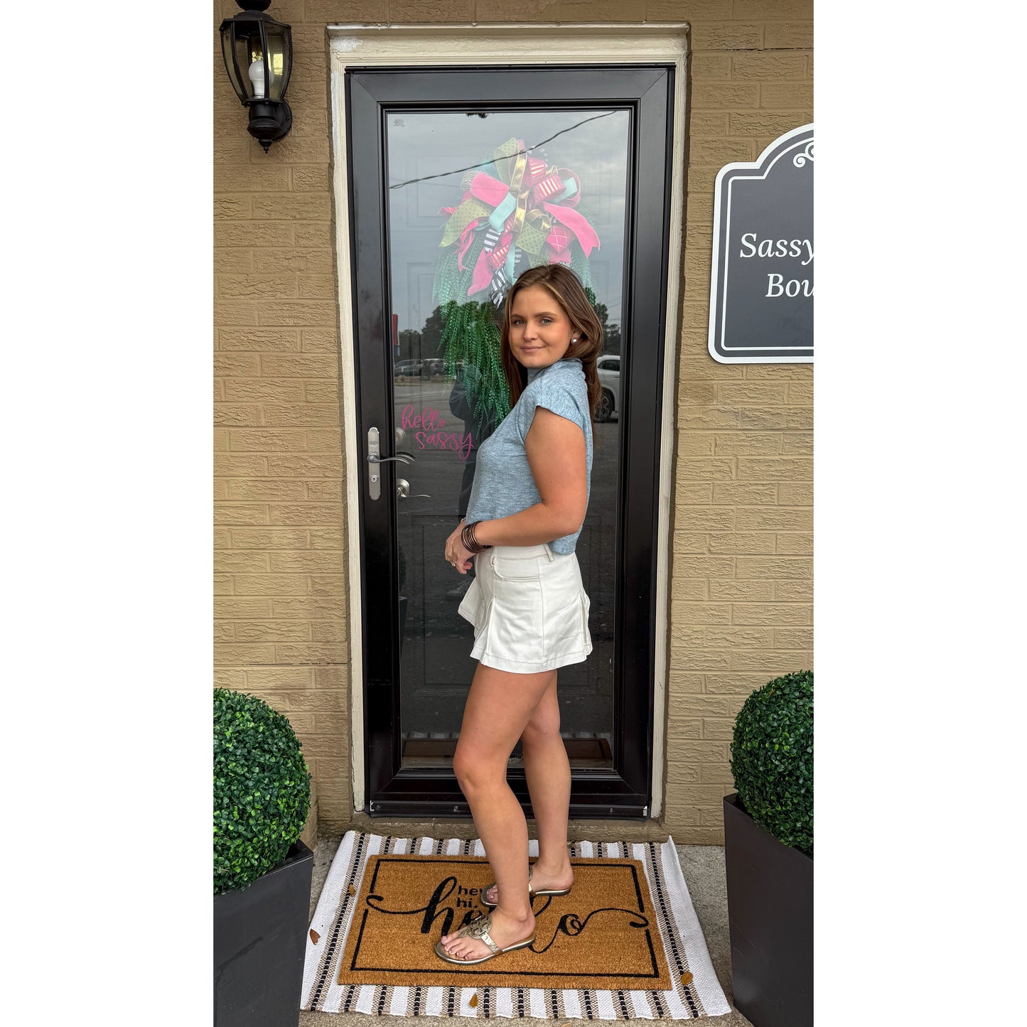 Selena Top, Light Blue