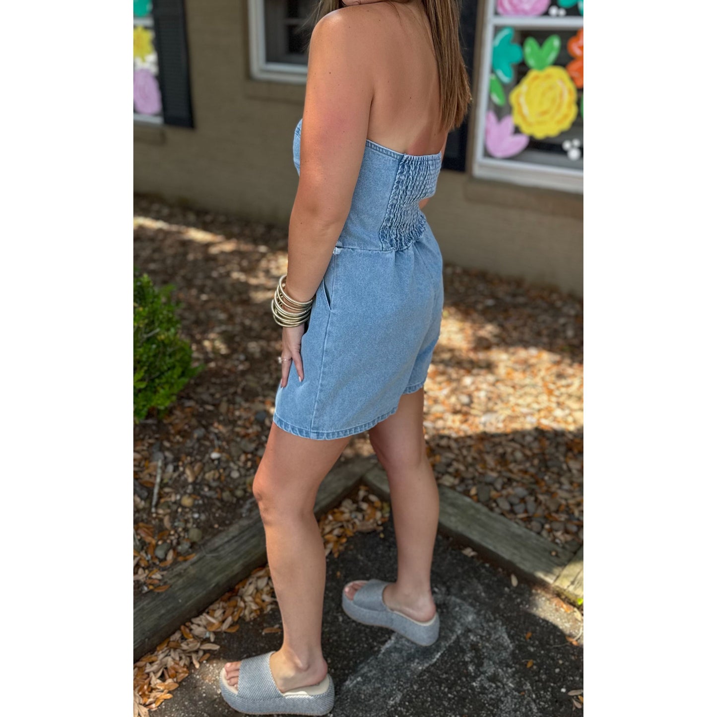 Denim Romper