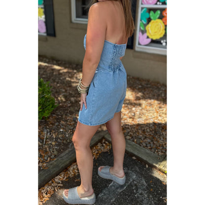 Denim Romper