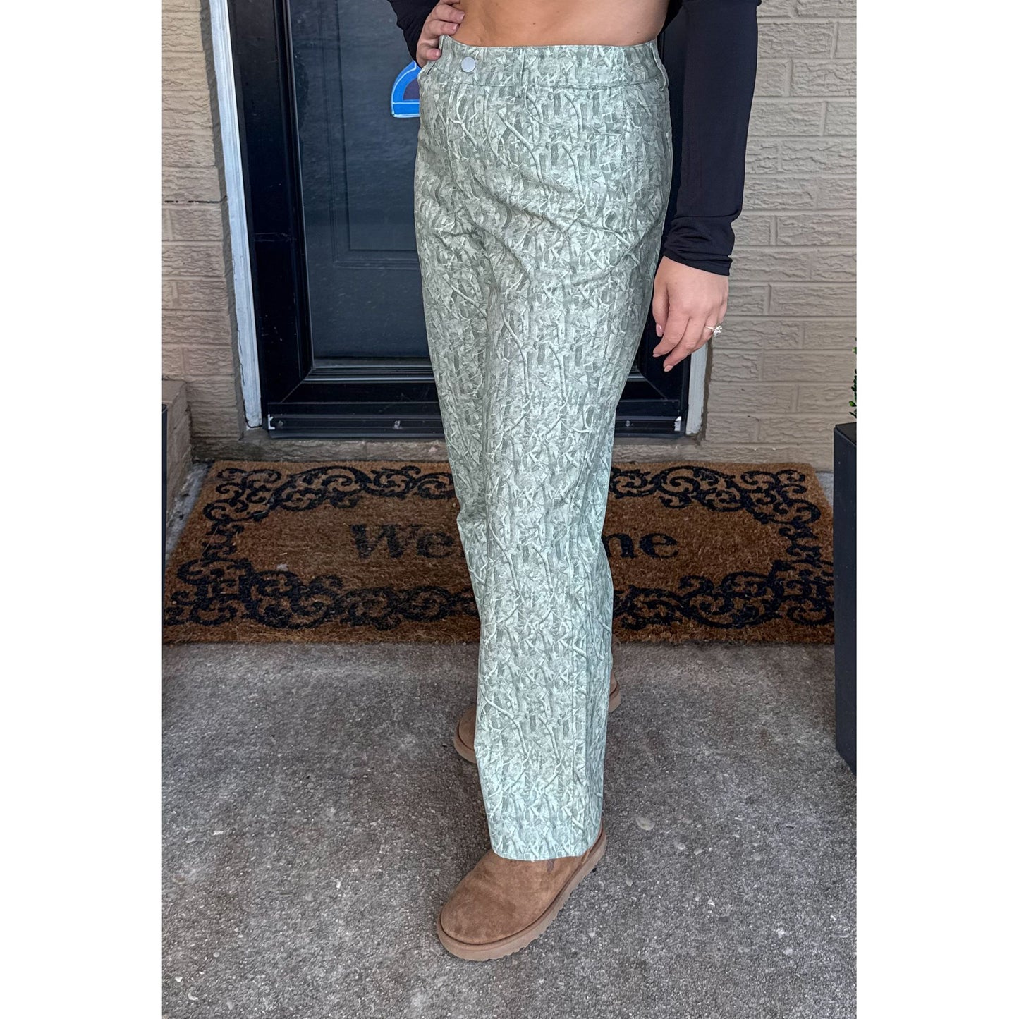 High Rise Camo Jeans