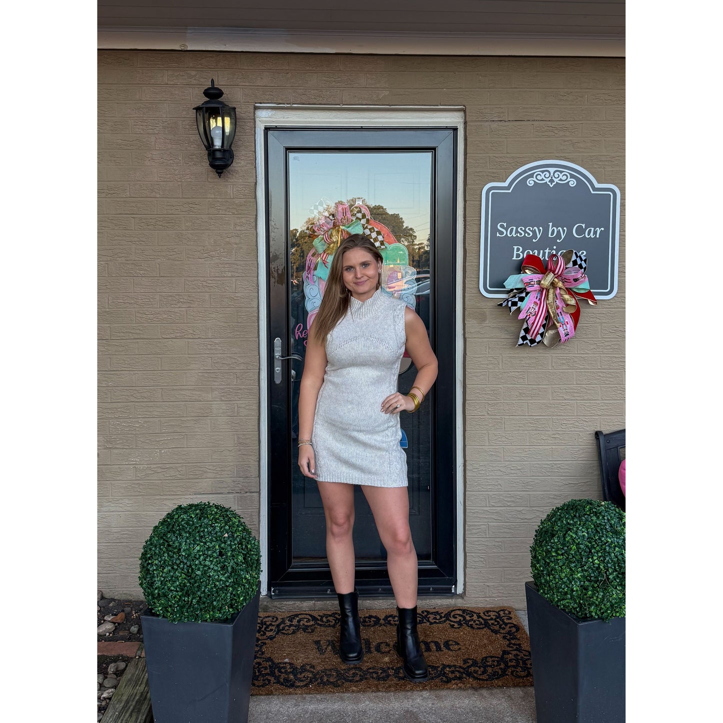 Juliet Knit Dress, Cream