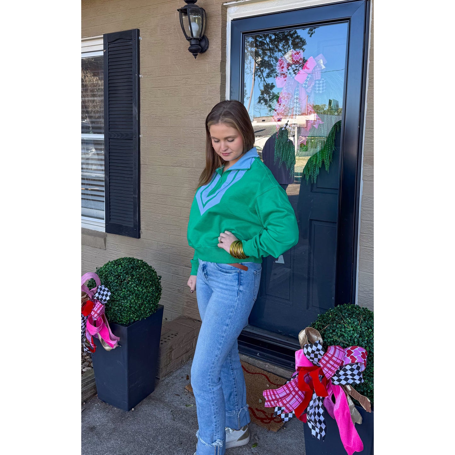 Bristol Top, Kelly Green/Blue