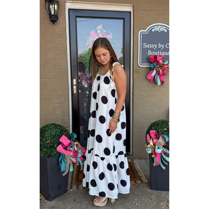 Polka Dot Maxi Dress