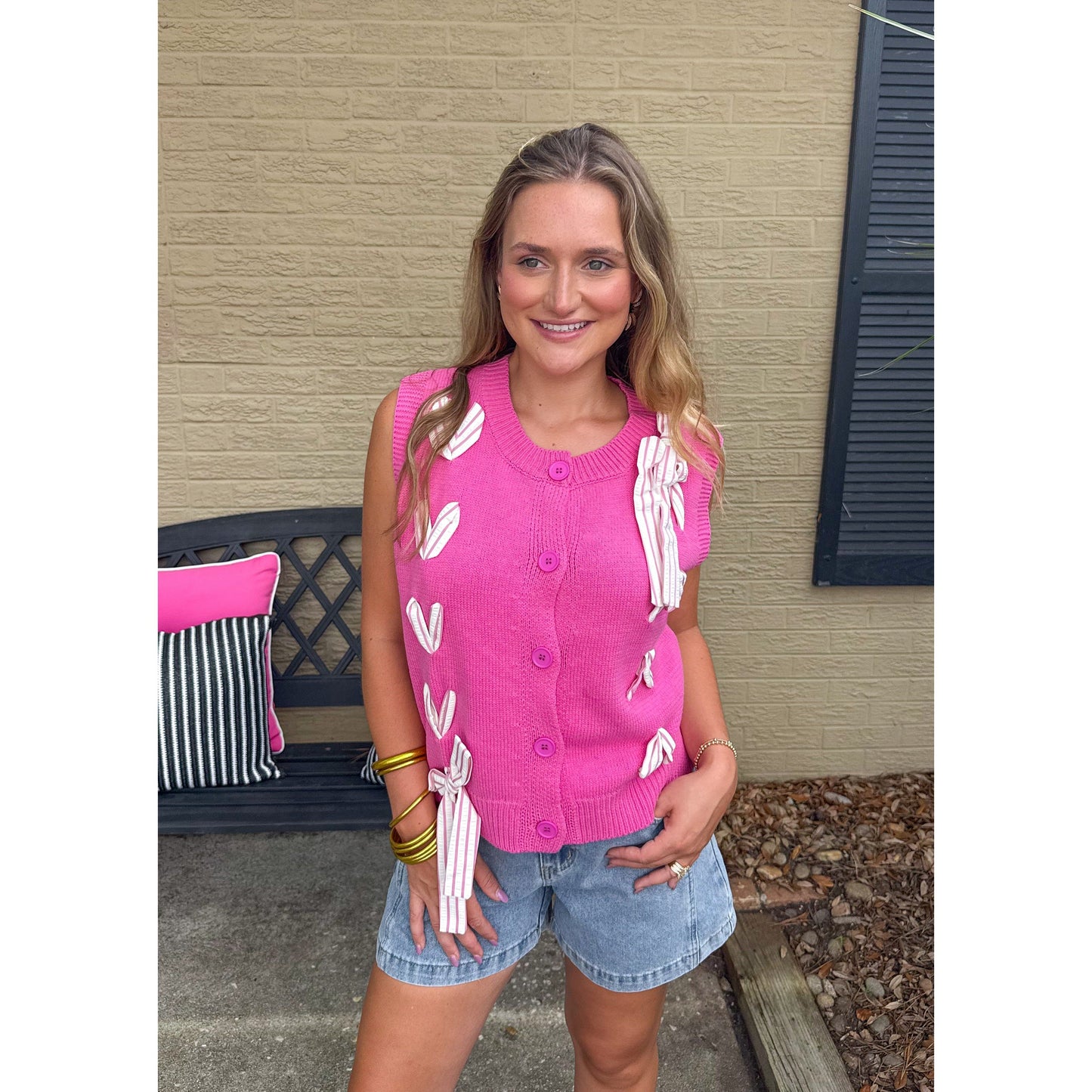 Gracie Sweater Knit Top, Barbie Pink