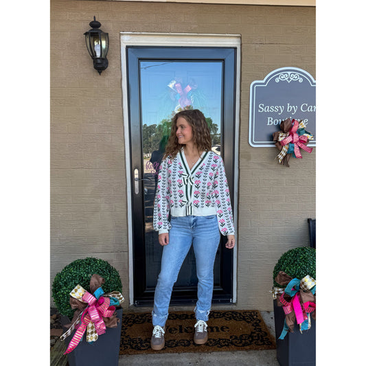 Brielle Pattern Cardigan, Multi-Color