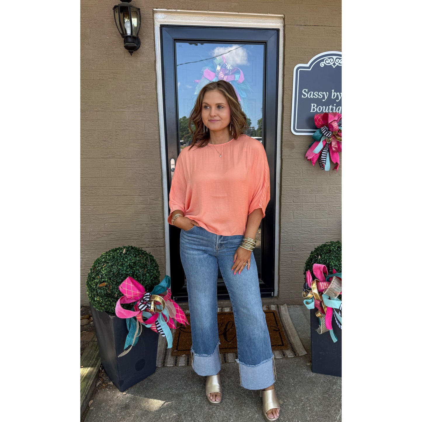 Peach Detail Blouse