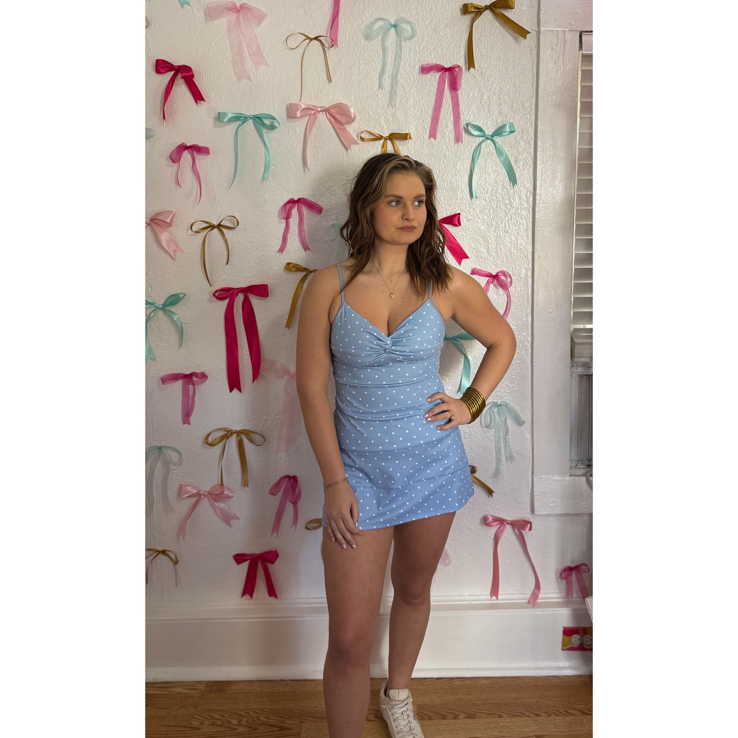 Polka Dot Athleisure Romper