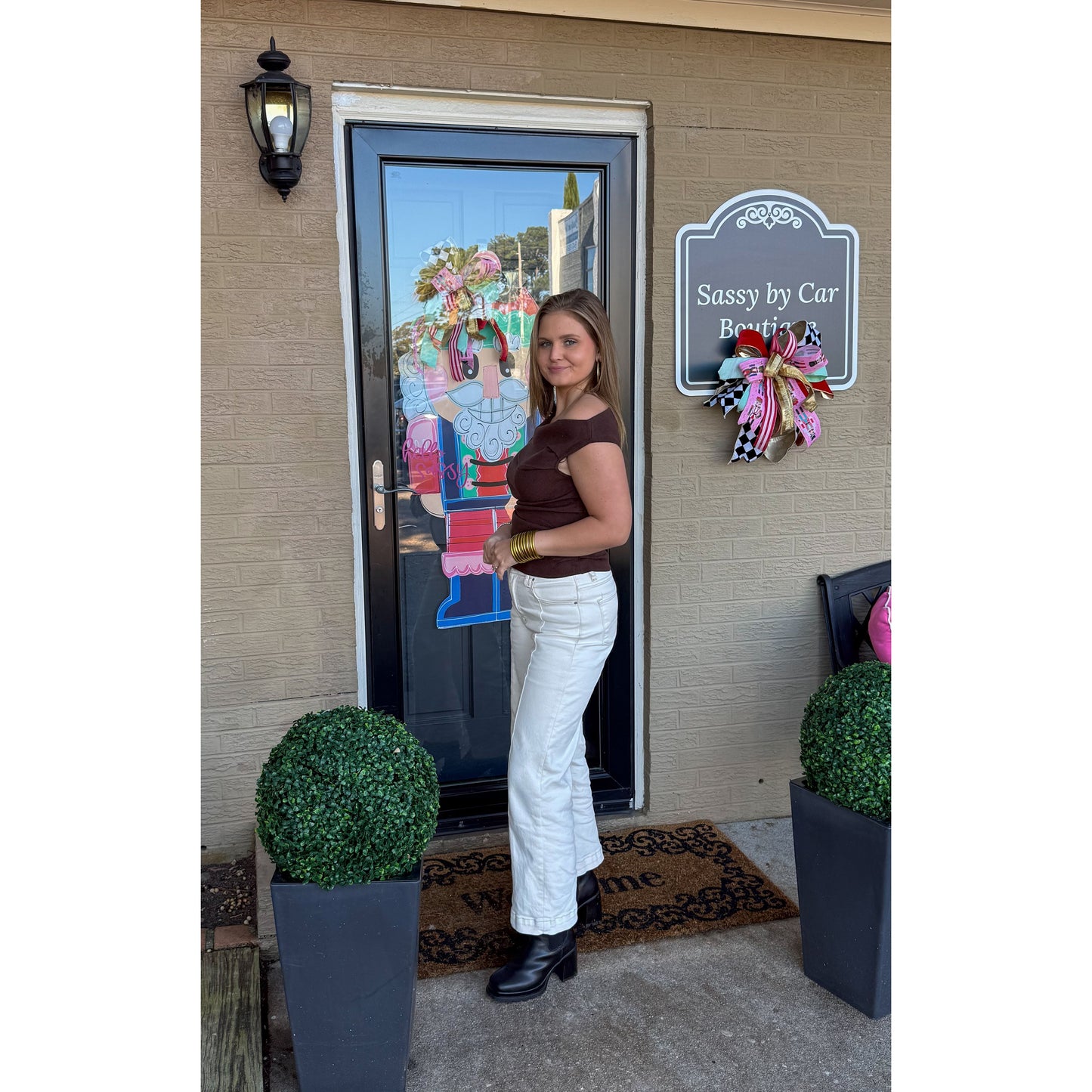 Asymmetrical Top, Chocolate Brown