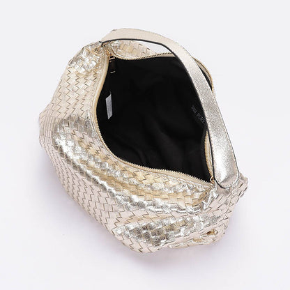 Metallic Braided Tote Bag