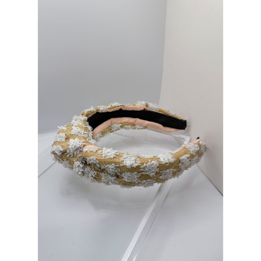 White/Raffia Headband