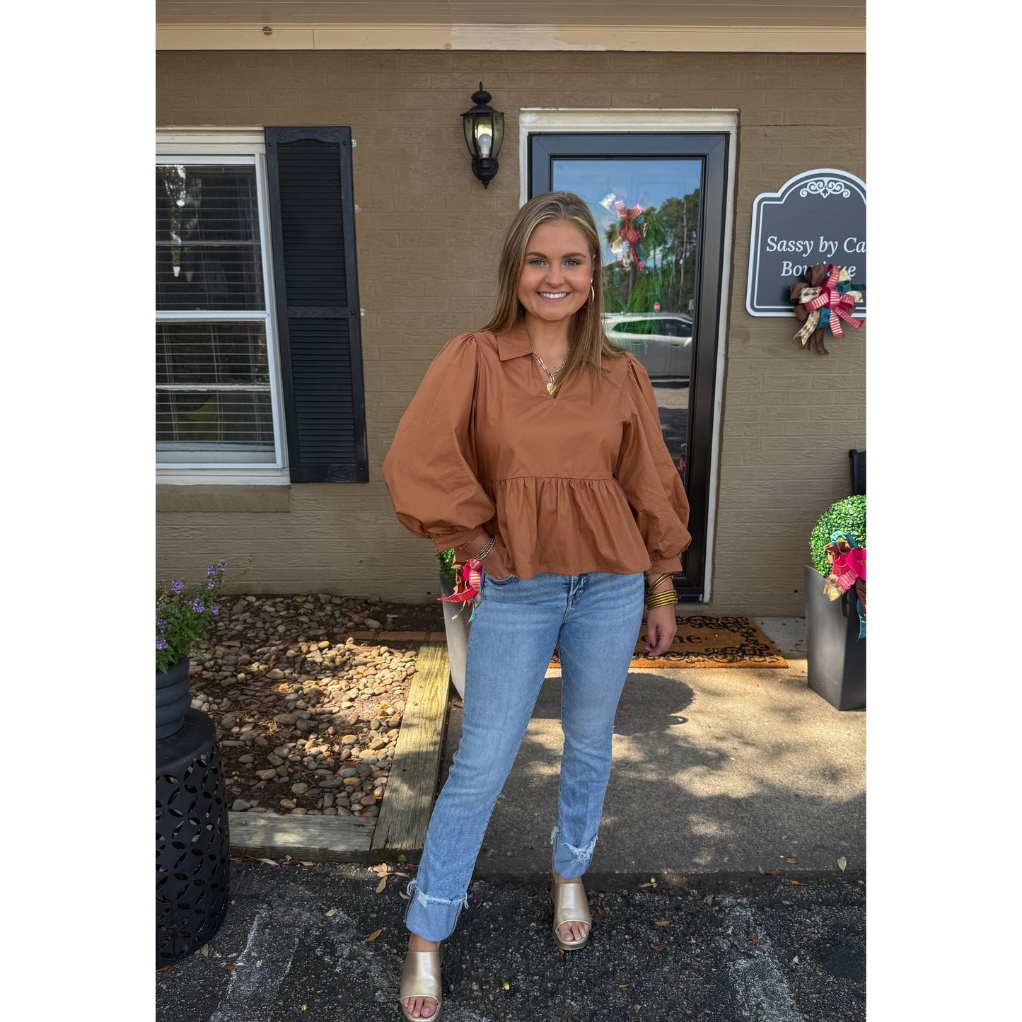 Lilly Blouse, Toffee