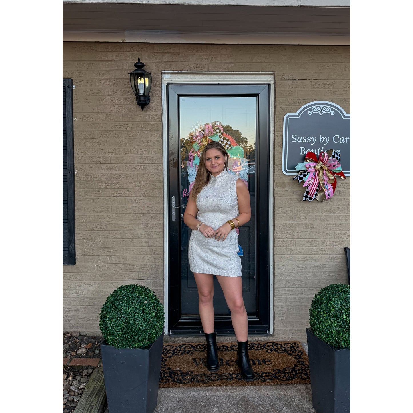 Juliet Knit Dress, Cream