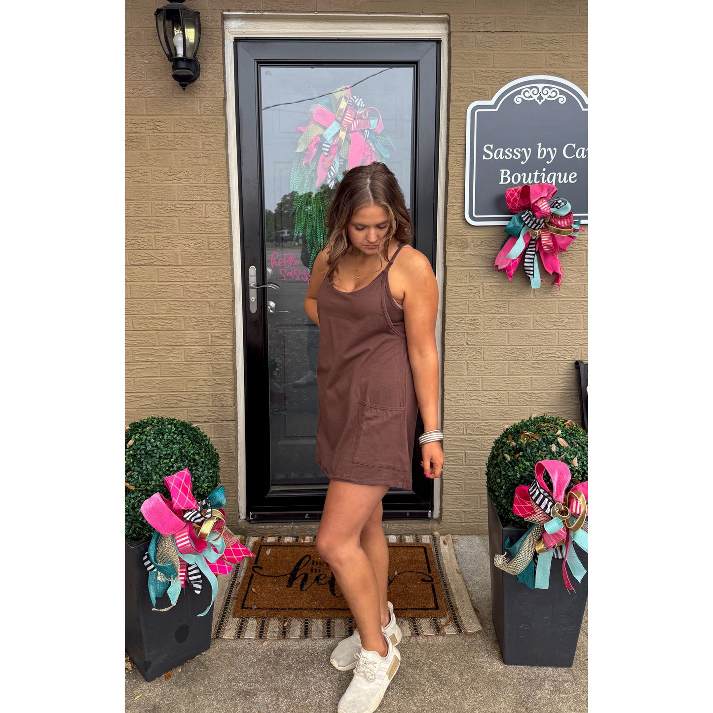 Chocolate Romper Athleisure Dress