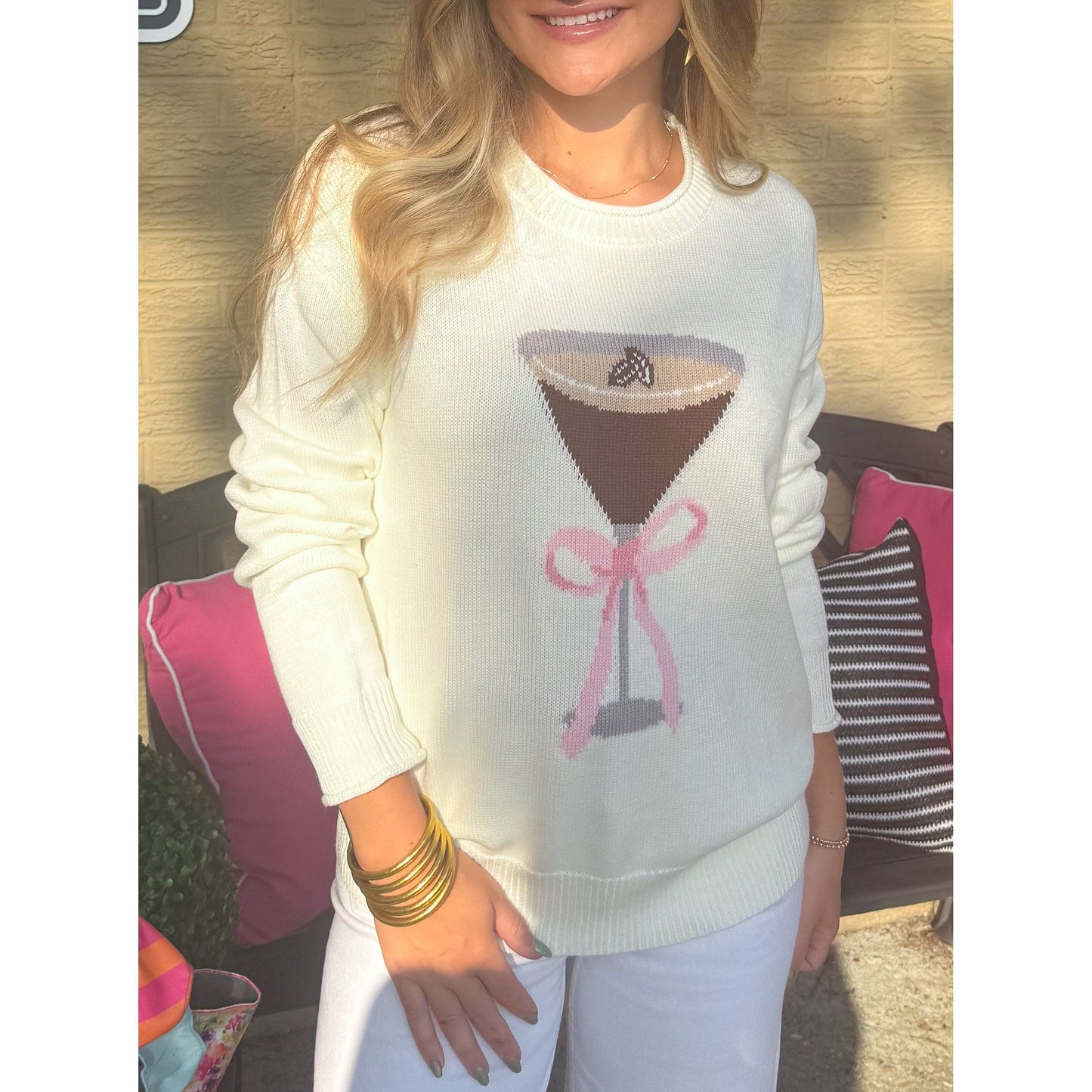 Espresso Martini Sweater, White