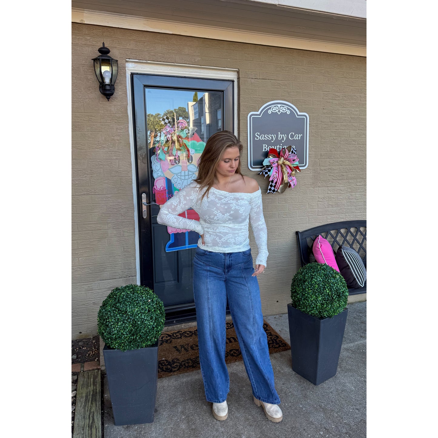 Amy Sheer Top, Cream