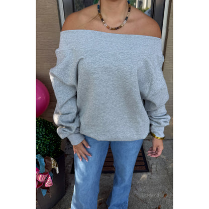 Josie OTS Sweatshirt, Heather Grey