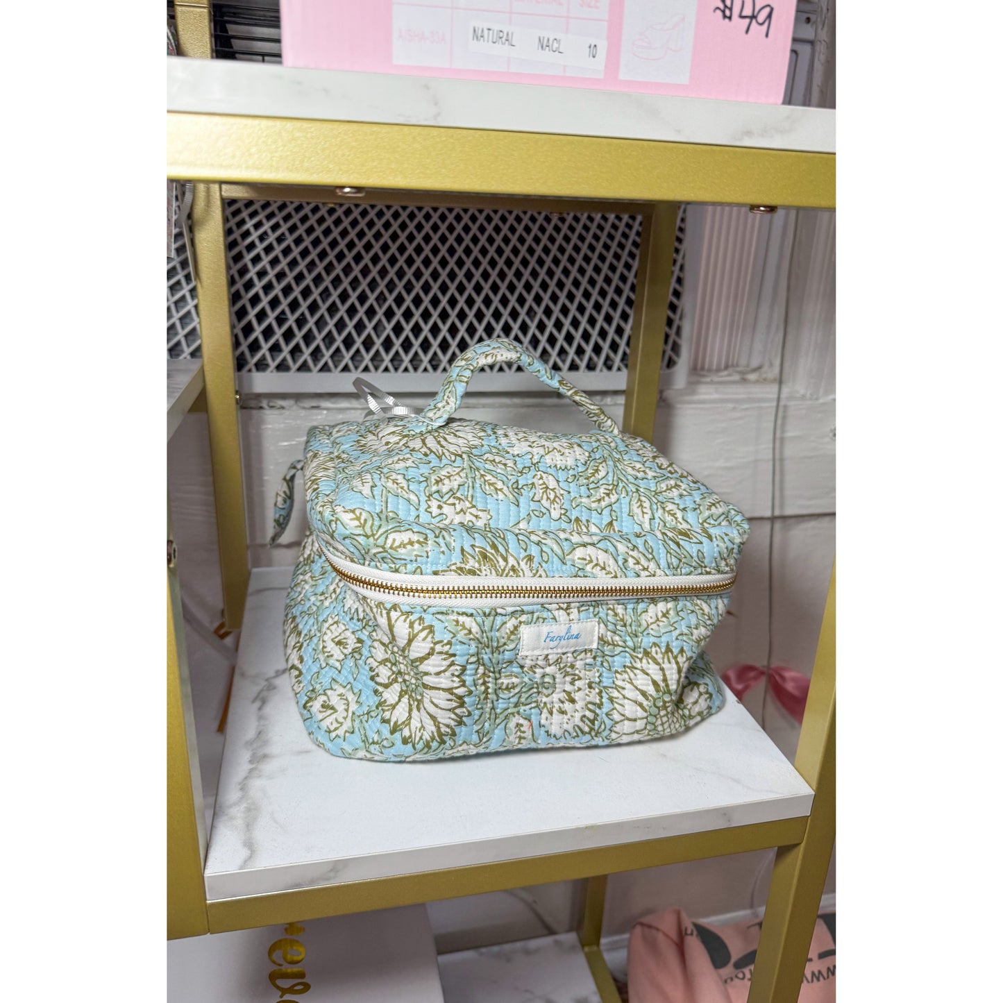 Paisley Quilted Makeup Bag