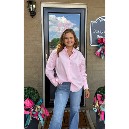 Soft Pink Button Down Top