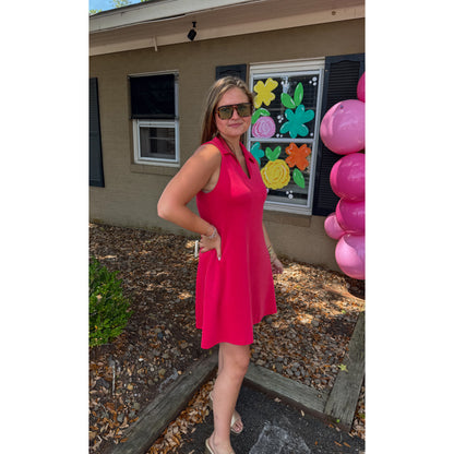Darcy Mini Dress, Coral