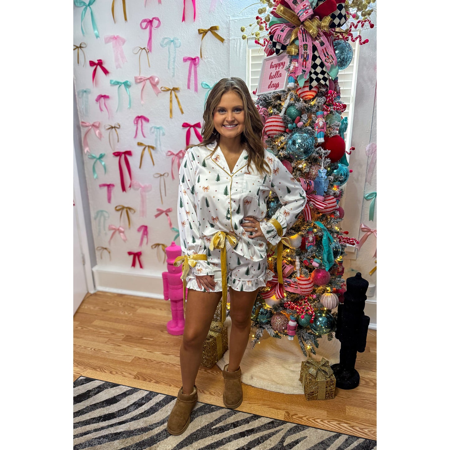 Holiday Detail PJ Set