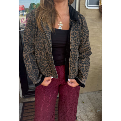 Adeline Cheetah Jacket, Black Multi