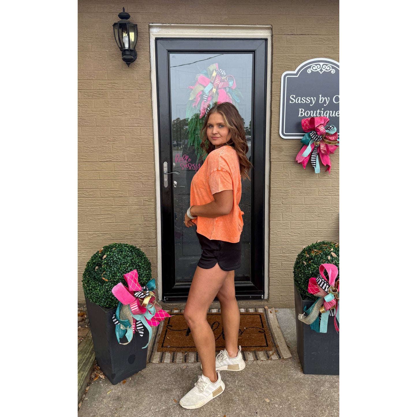 Mavis Detail Top, Orange
