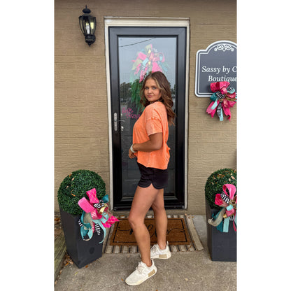 Mavis Detail Top, Orange