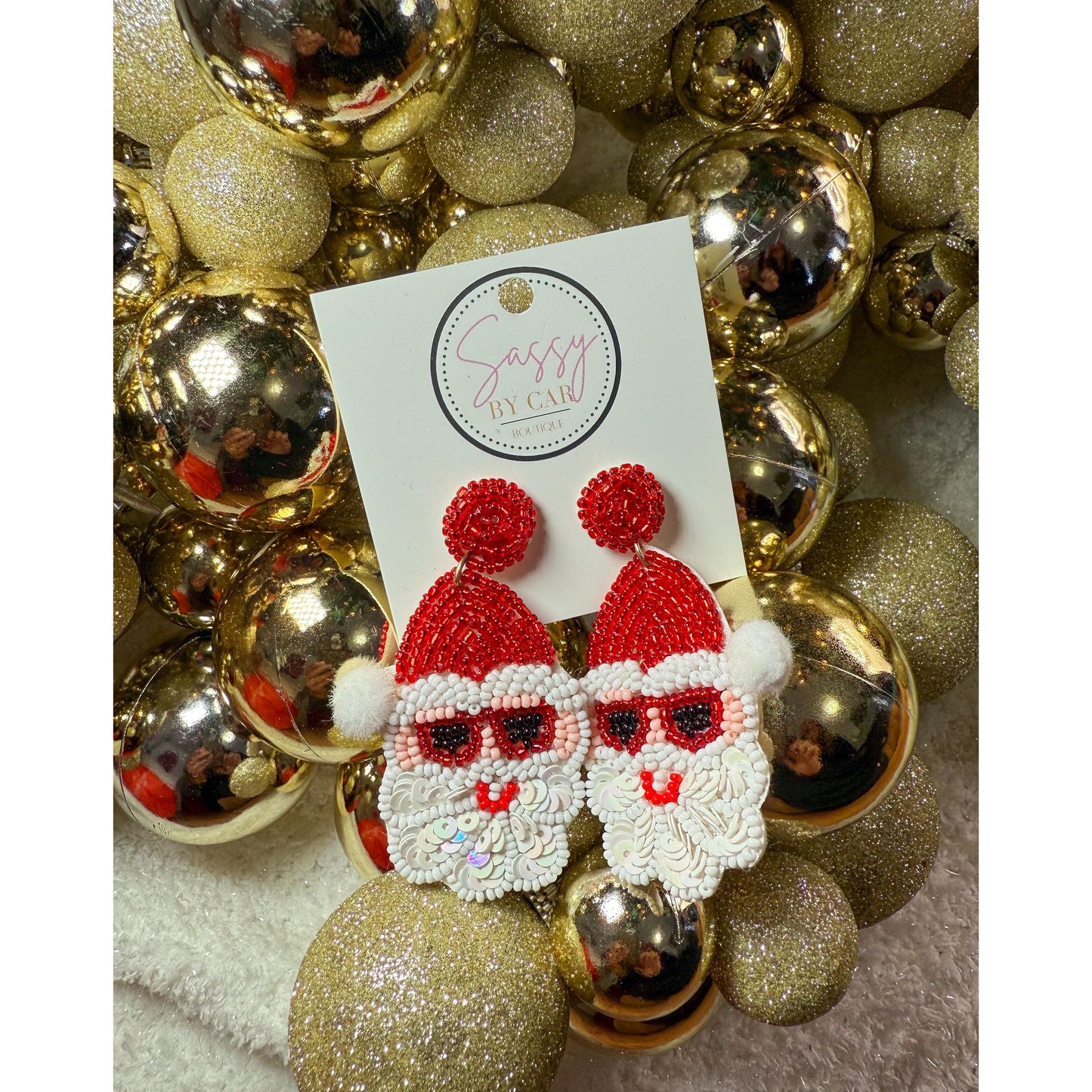 Santa Sunny Beaded Earrings