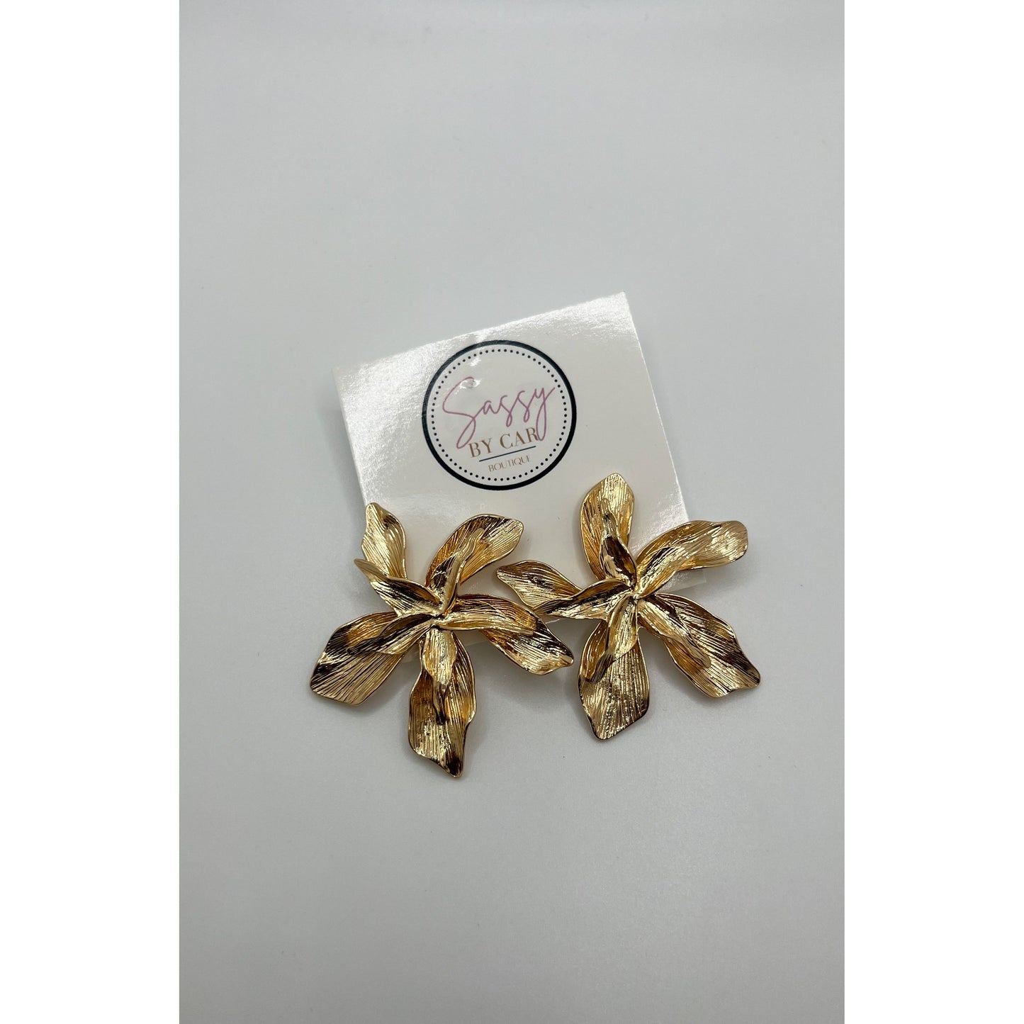 Bella Flower Earrings, Gold