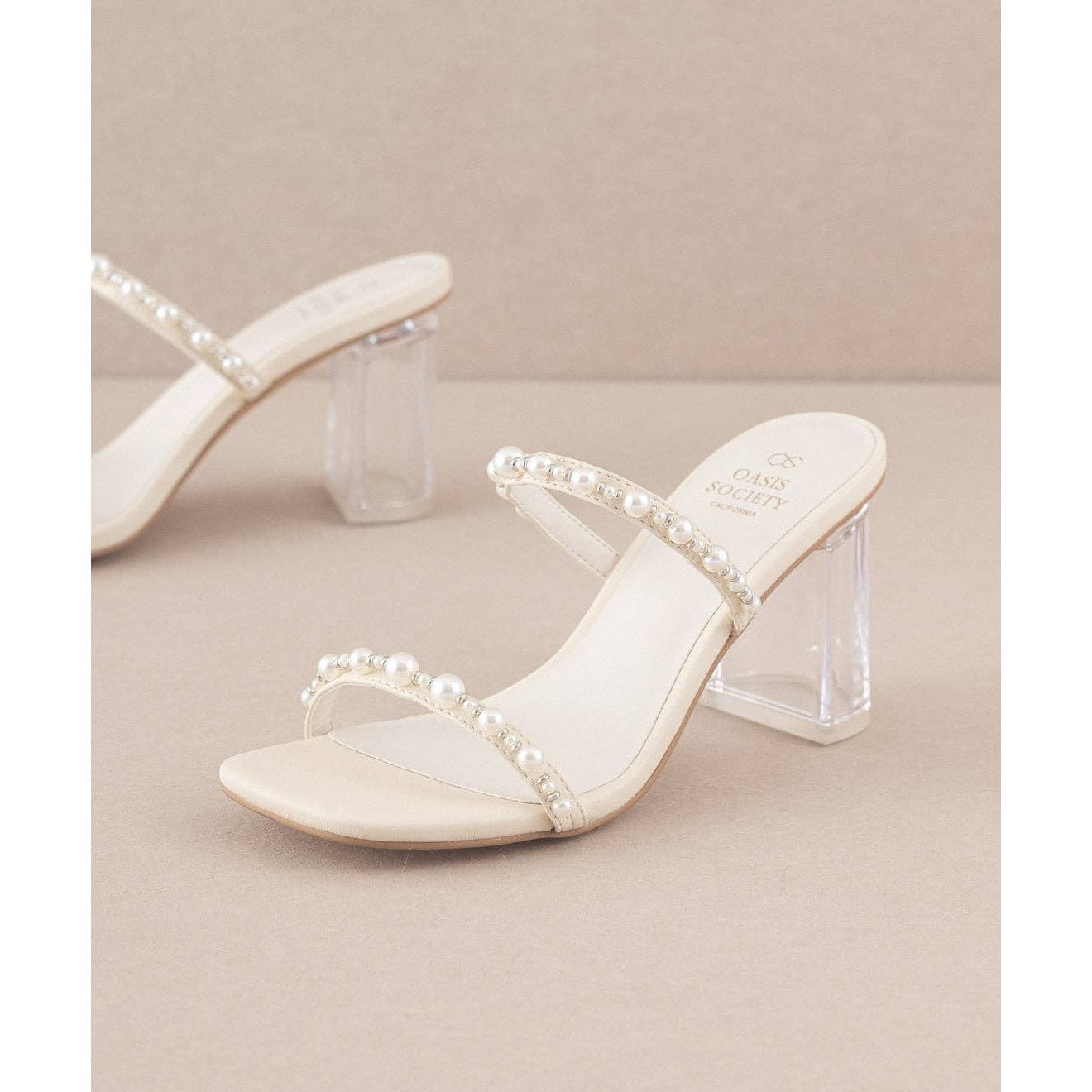 Mae Beige Pearl Heel