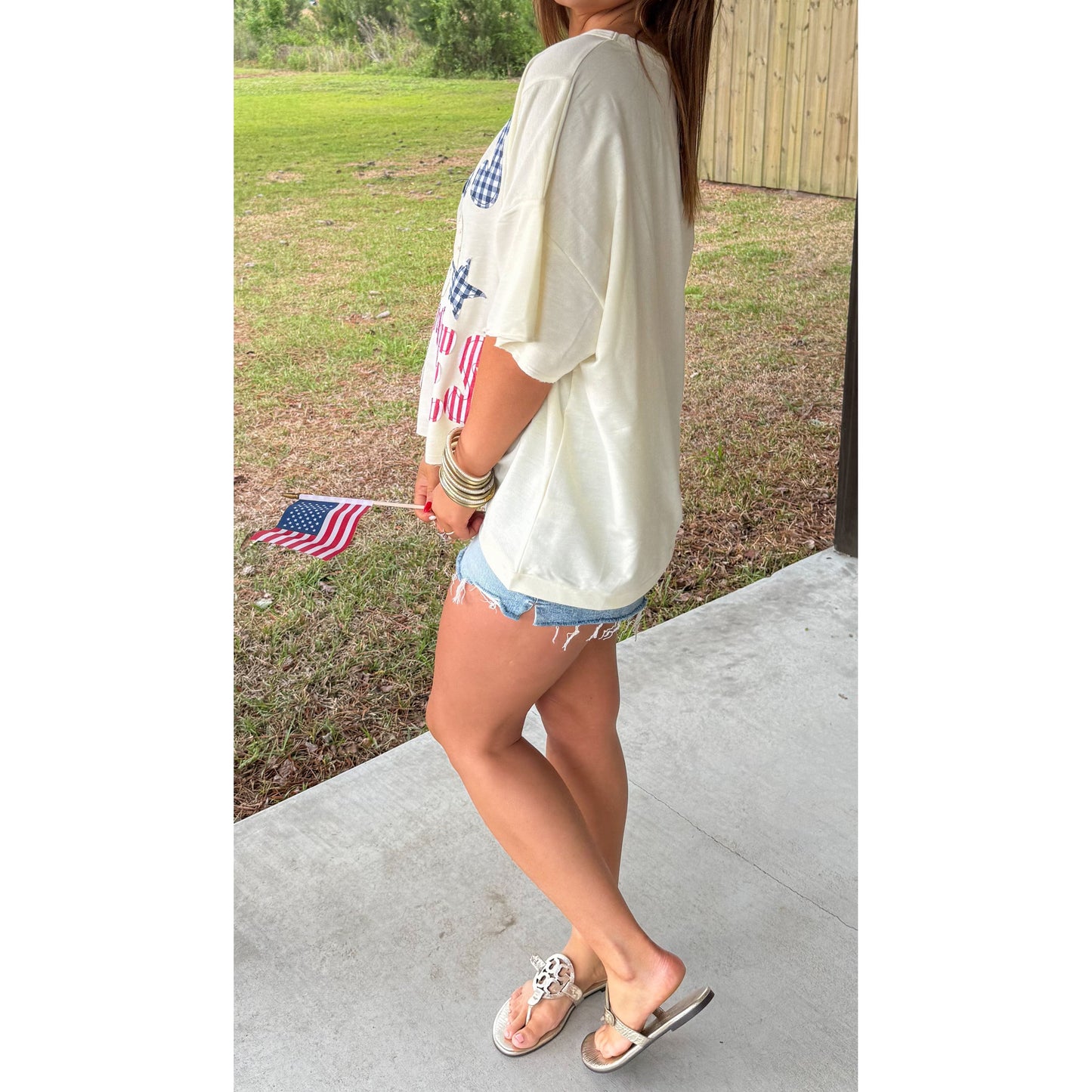 Stars & Stripes Graphic Top, Multi