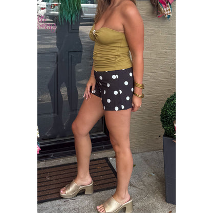 Presley Cutout Top, Olive Green