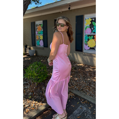Pinky Maxi Dress w/ Scarf