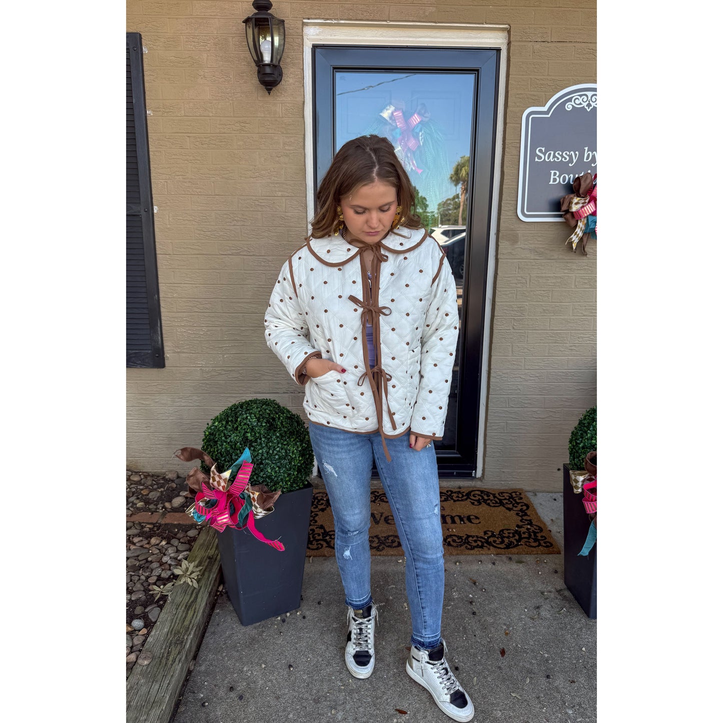 Polka Dot Quilt Jacket