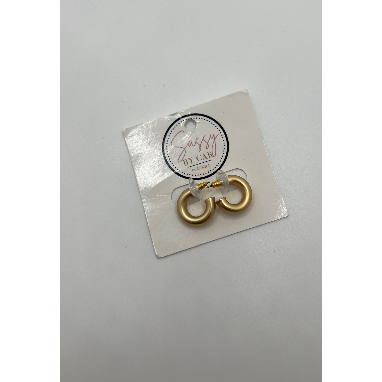 Huggie Hoops, Matte Gold