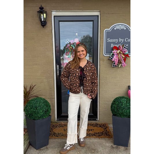 Quilted Cheetah Puffer Jacket