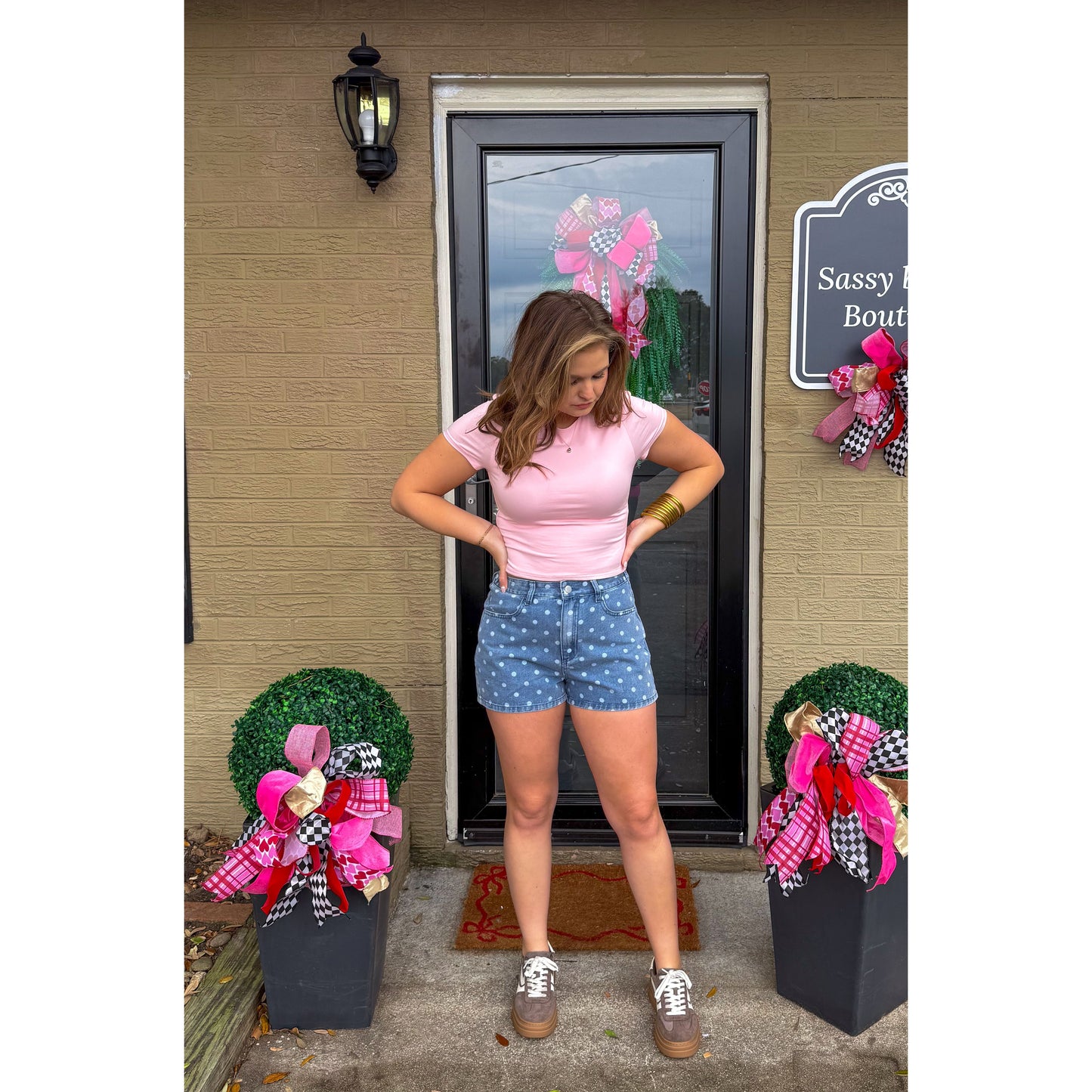 Lined Baby Tee, Soft Pink