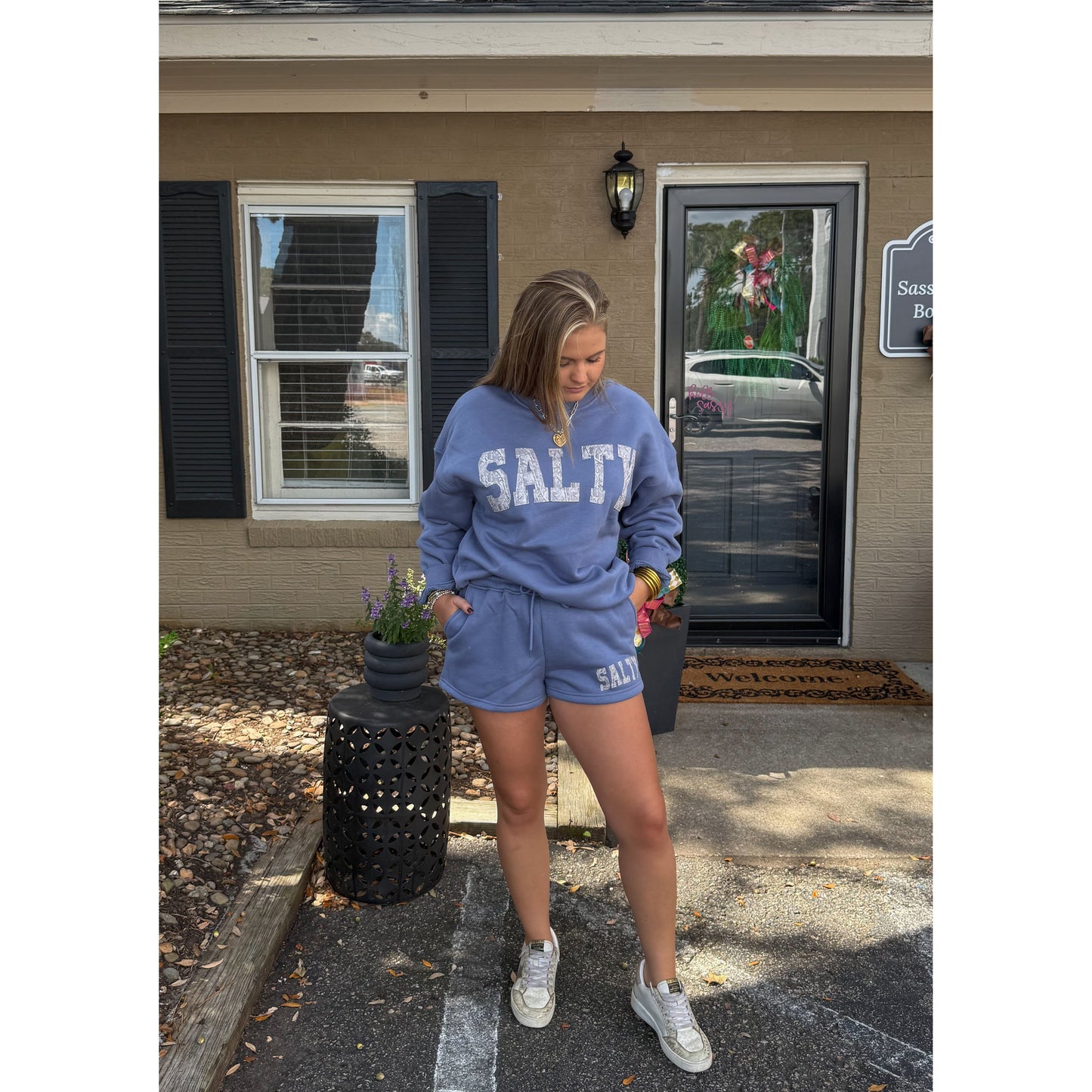 Salty Lounge Set, Dusty Blue/Camo