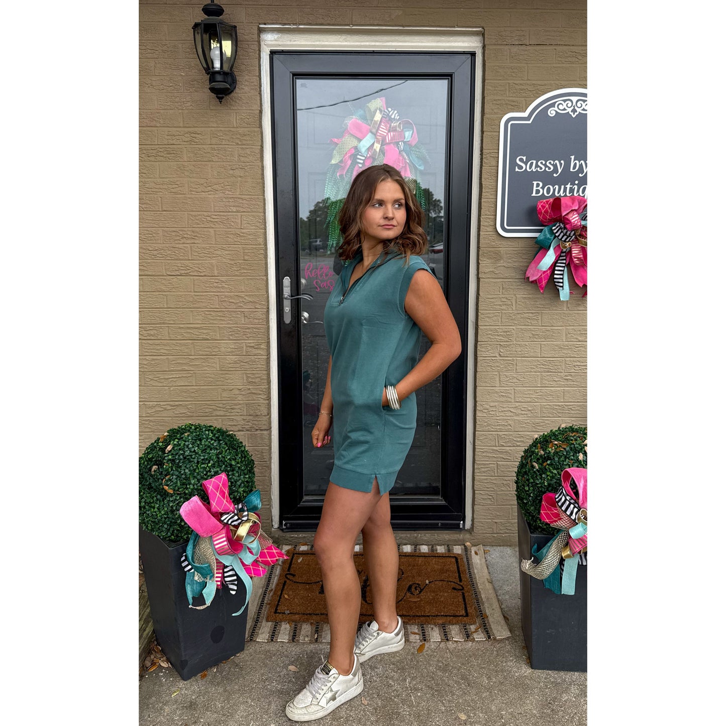 Estelle Lounge Dress, Dark Teal