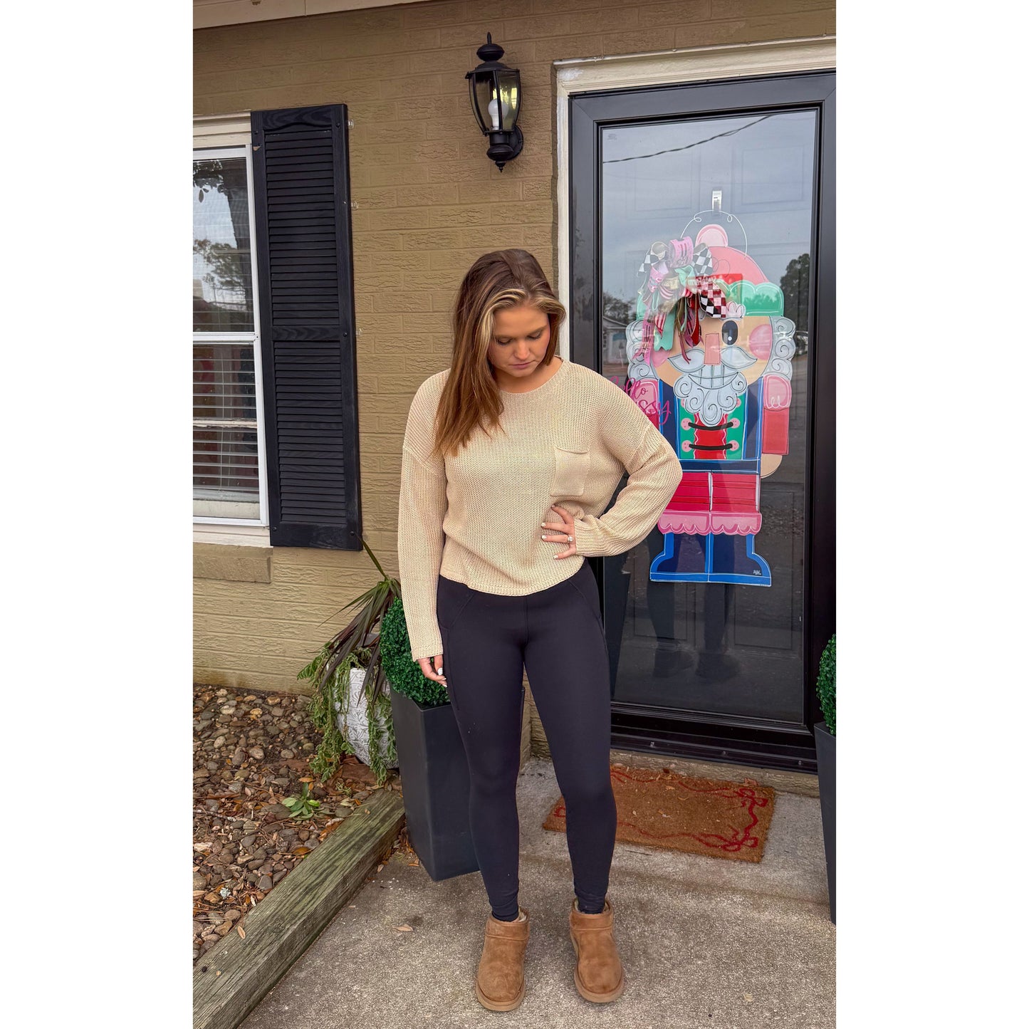 Elena Sweater, Light Taupe