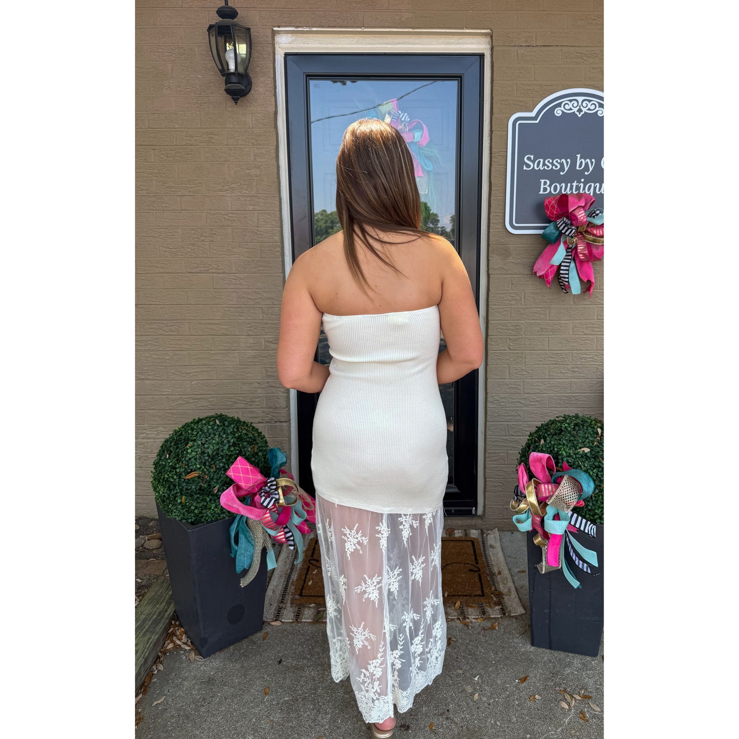 Imogen Detail Maxi Dress, Ivory