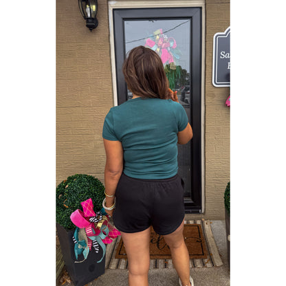 Teal Fitted Top