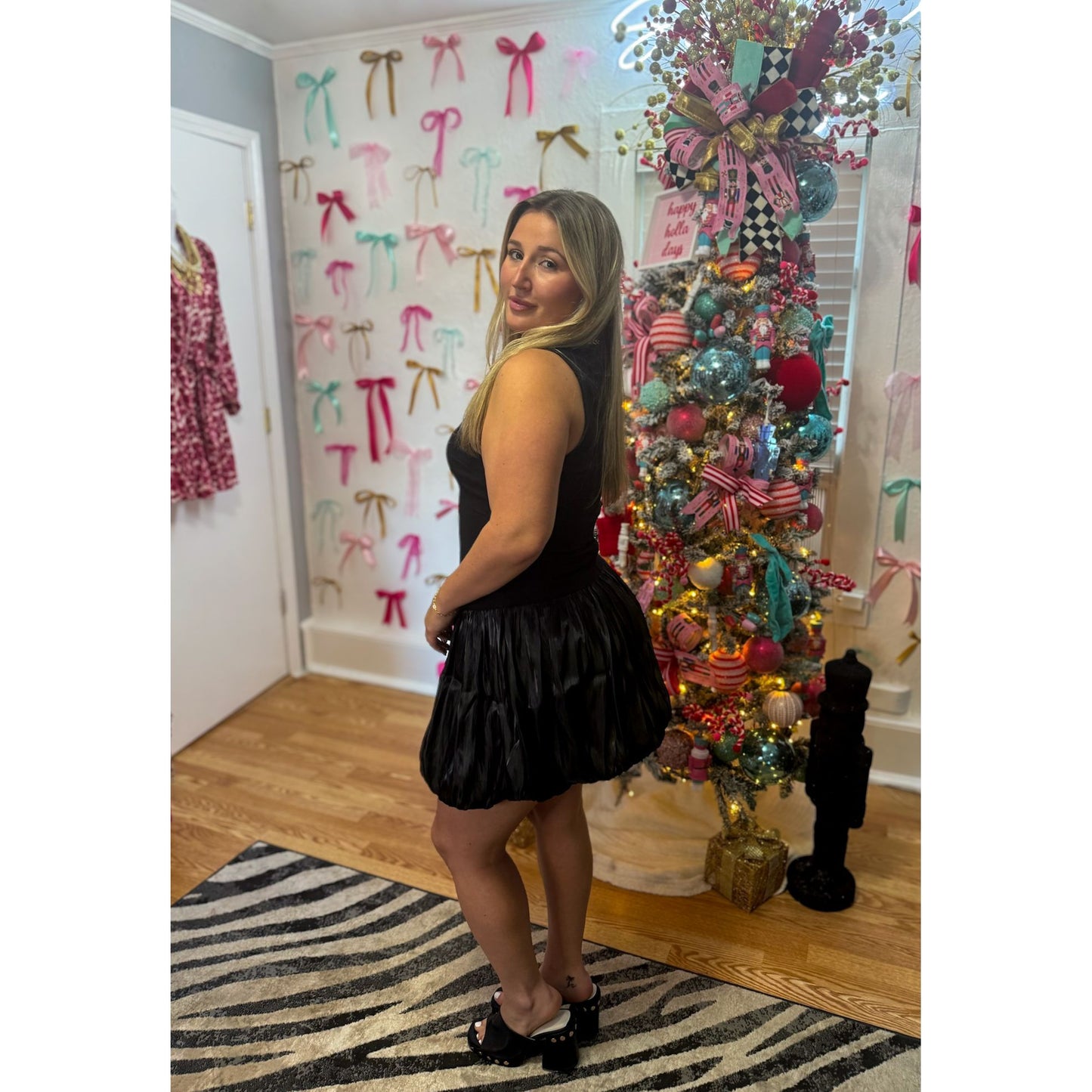 Carmen Mini Dress, Black