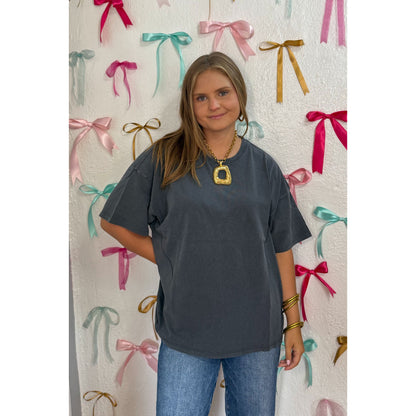 Oversized Top, Charcoal