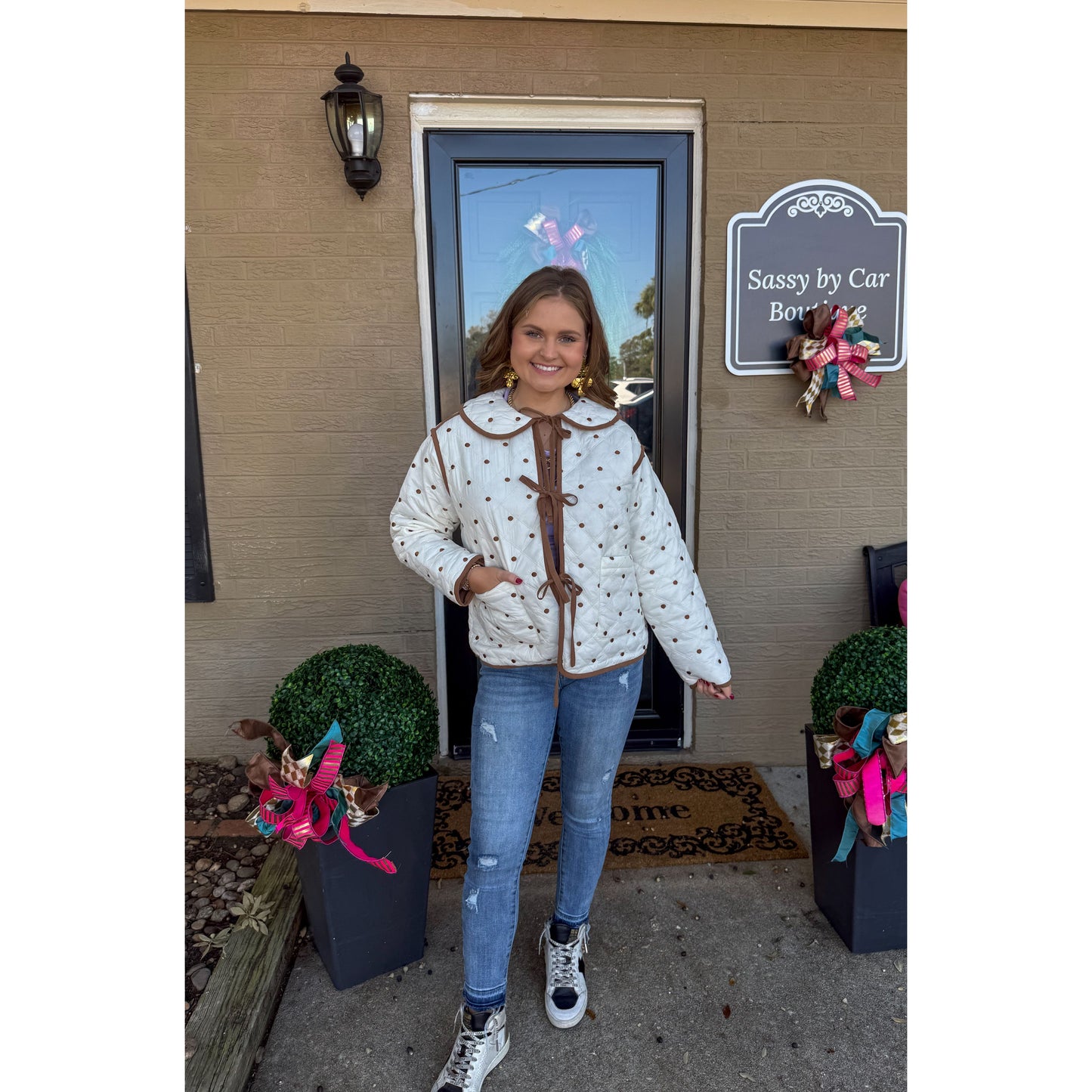 Polka Dot Quilt Jacket