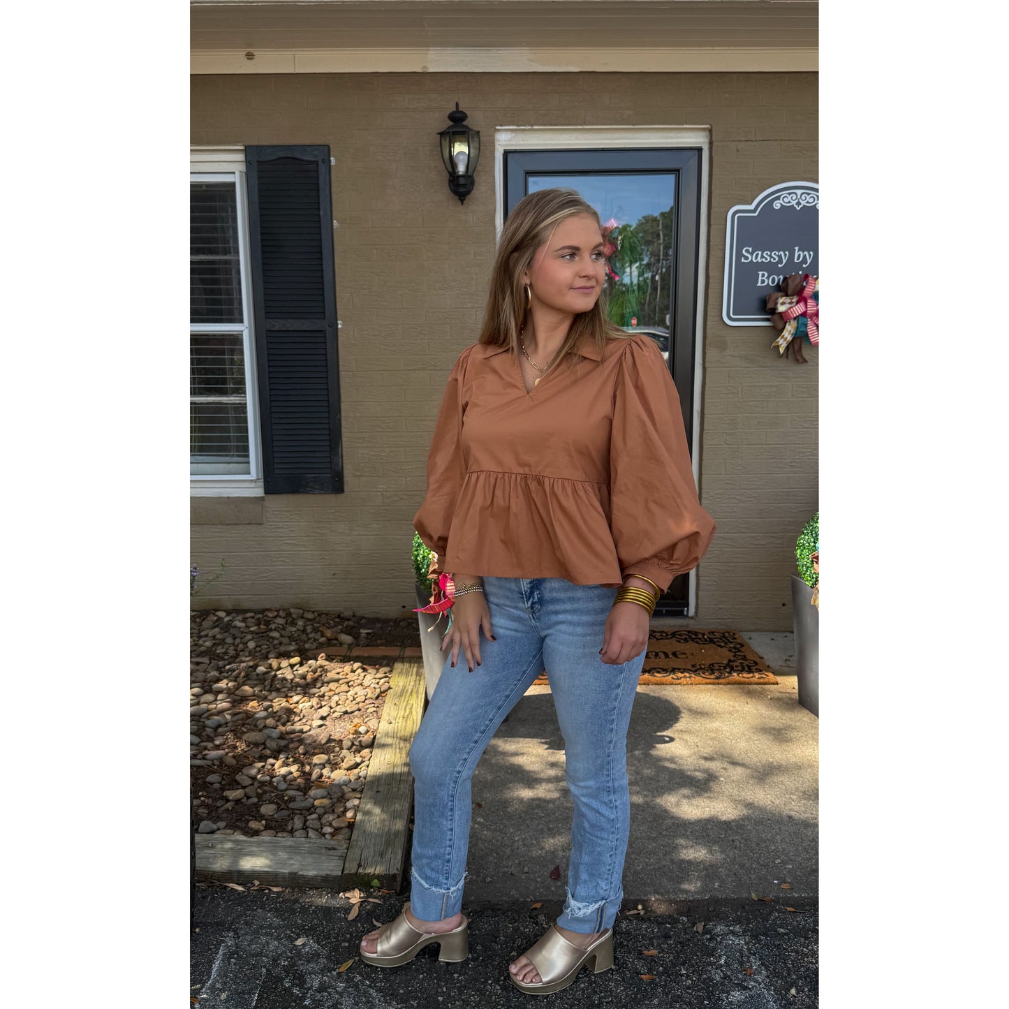 Lilly Blouse, Toffee