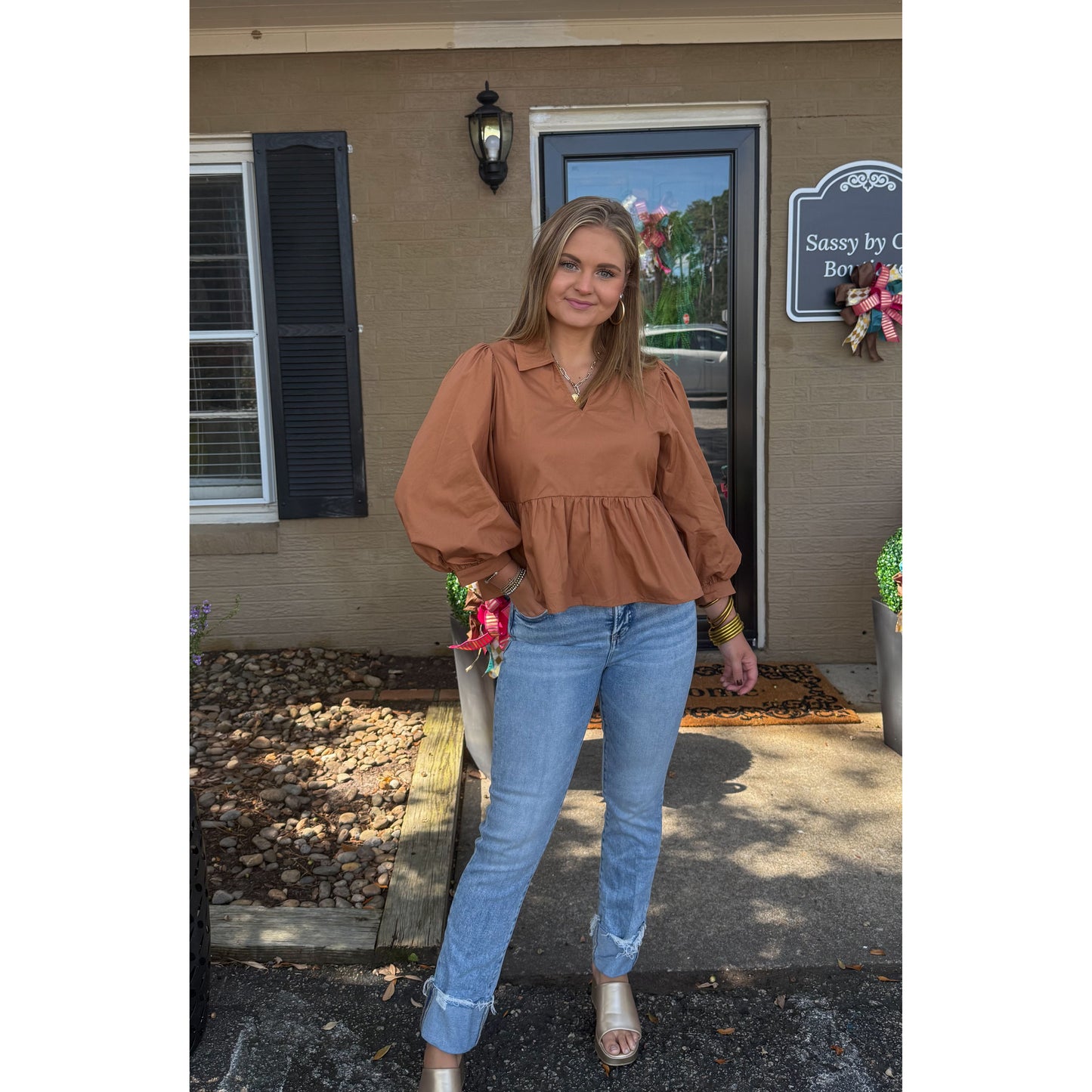 Lilly Blouse, Toffee