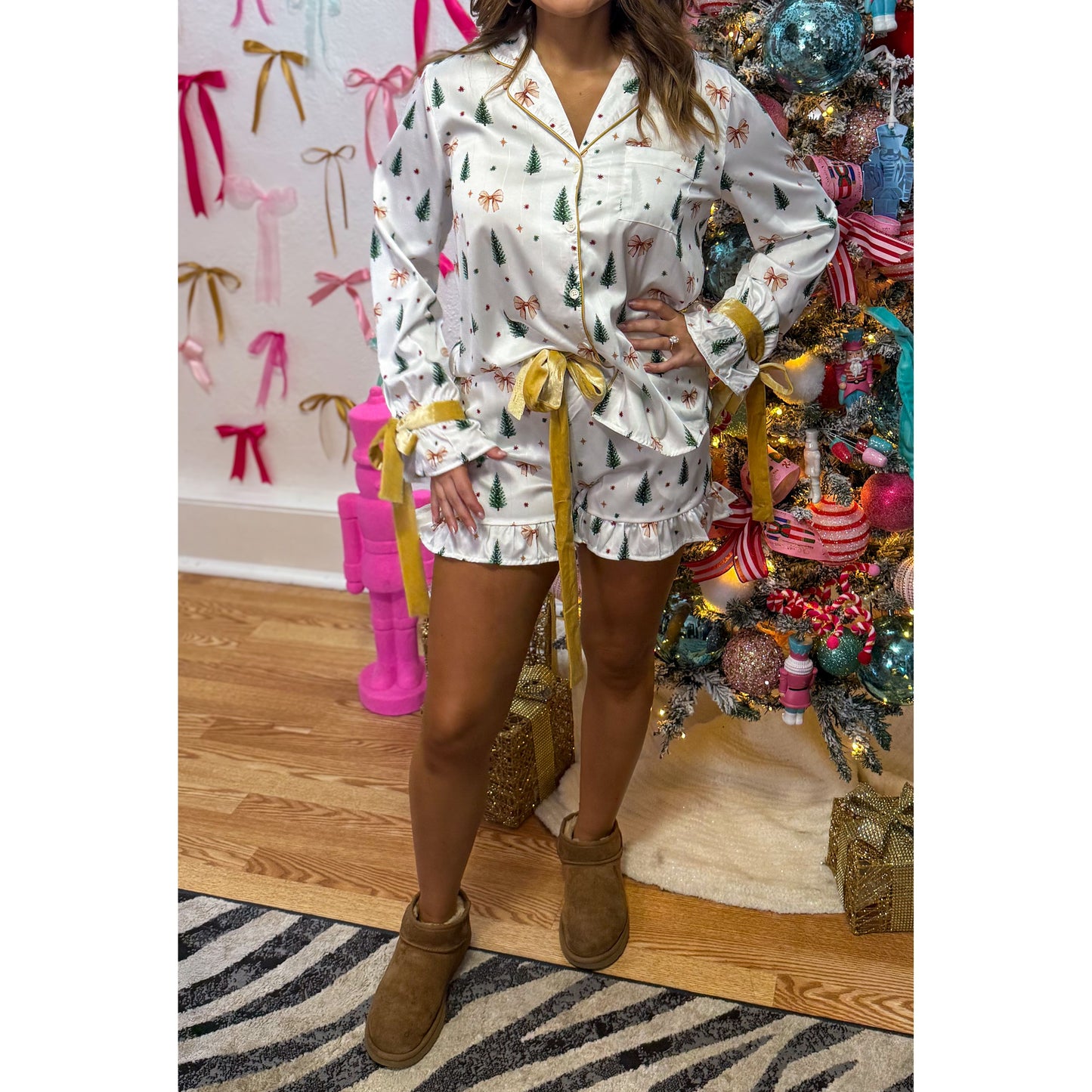 Holiday Detail PJ Set