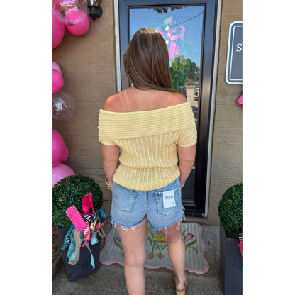 OTS Knit Top, Light Yellow