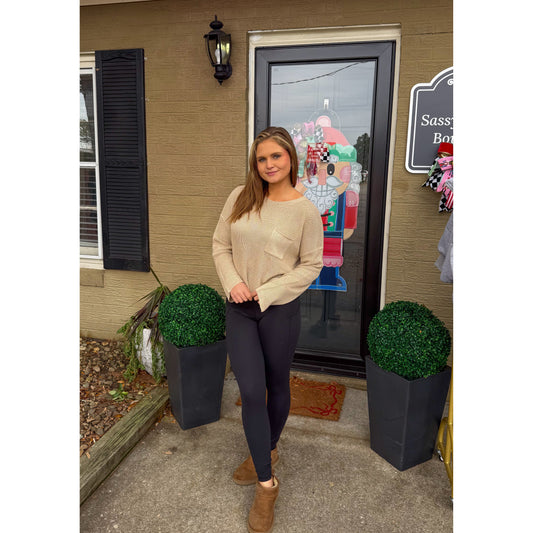 Elena Sweater, Light Taupe